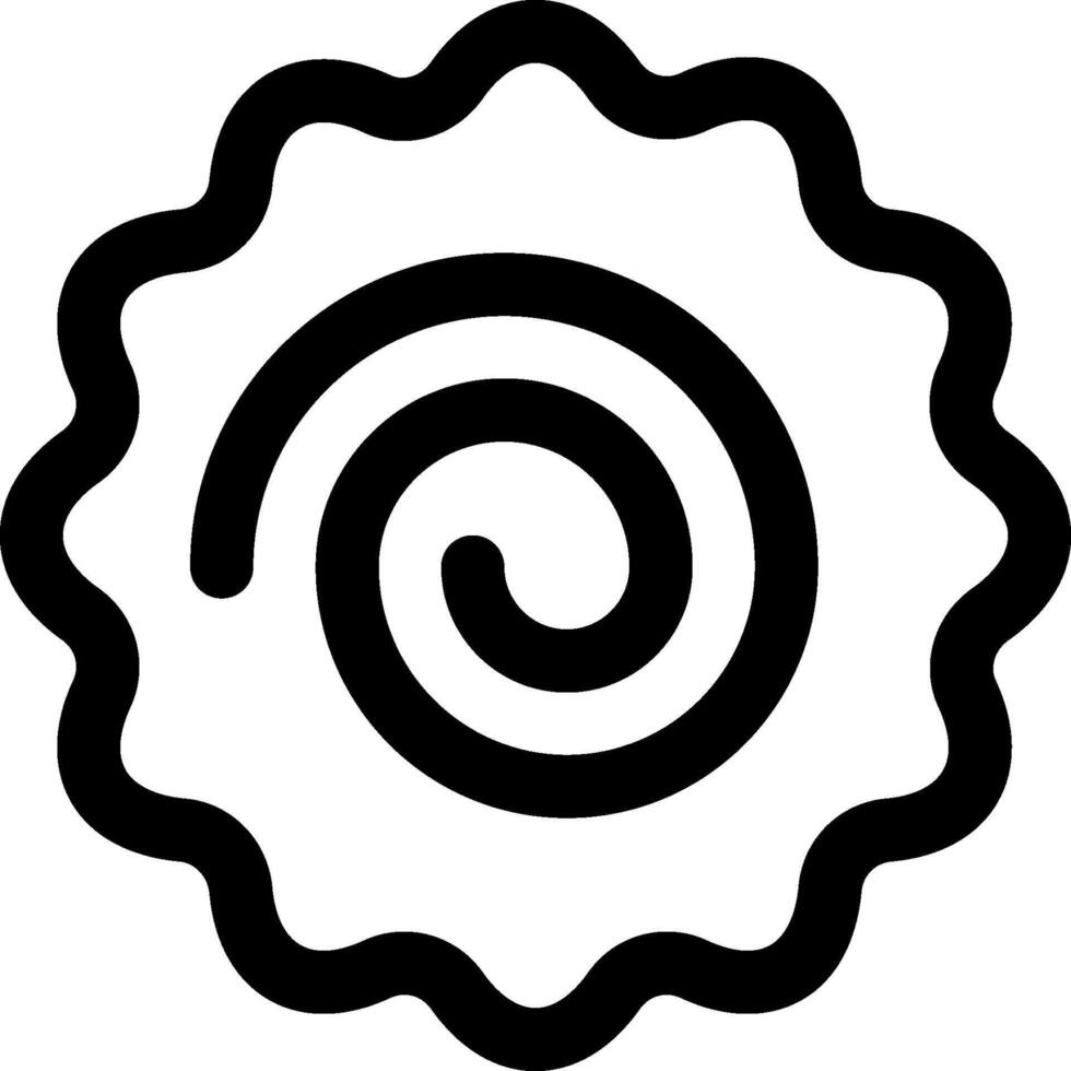 A black and white logo of a spiral vector