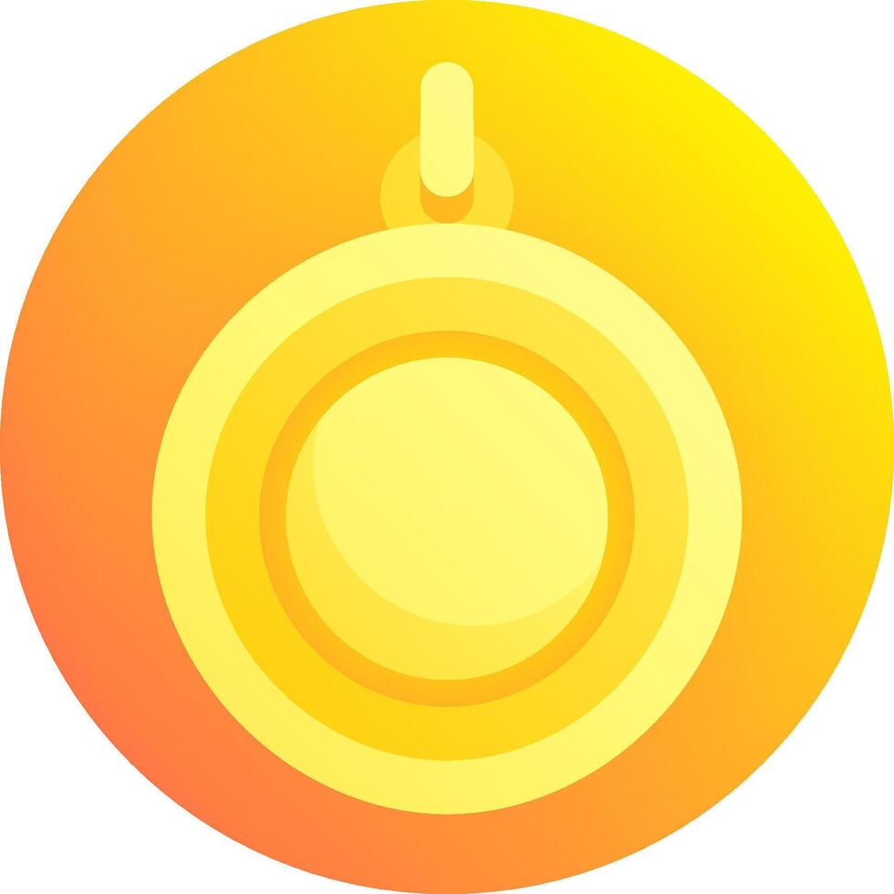 A yellow circle with a yellow circle in the center vector
