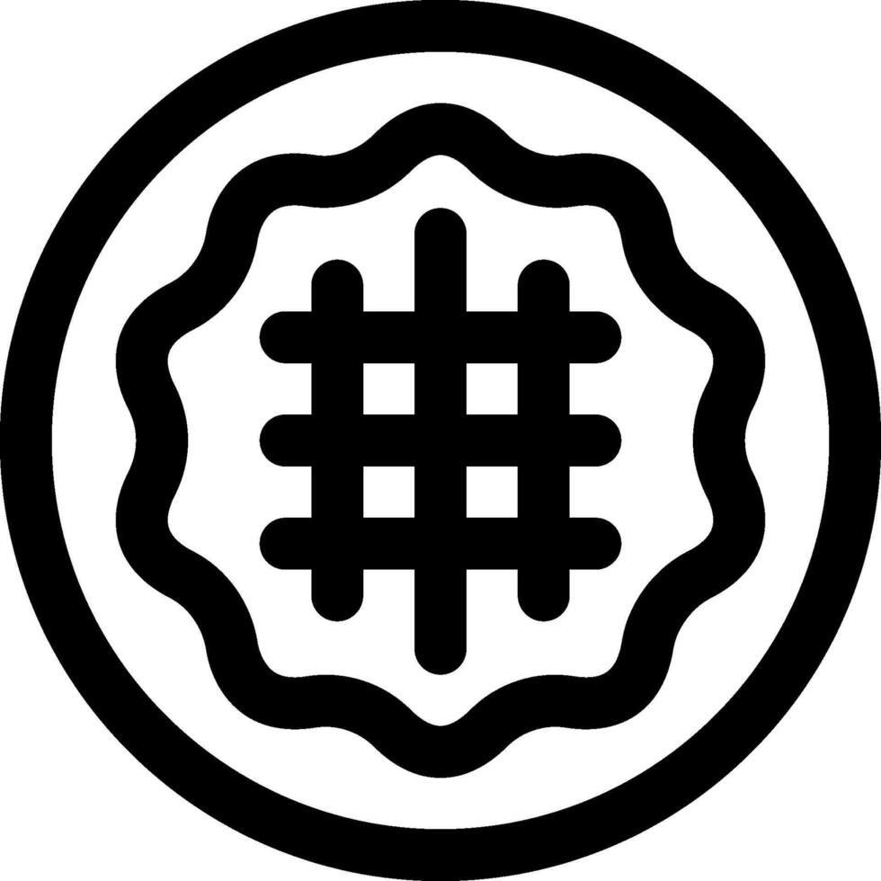 A black and white logo with a cross in it vector
