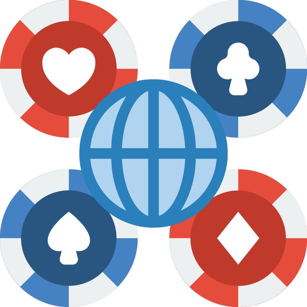 The world's largest online poker network vector