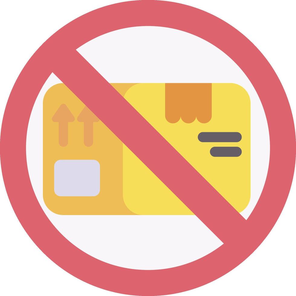 No credit card icon vector