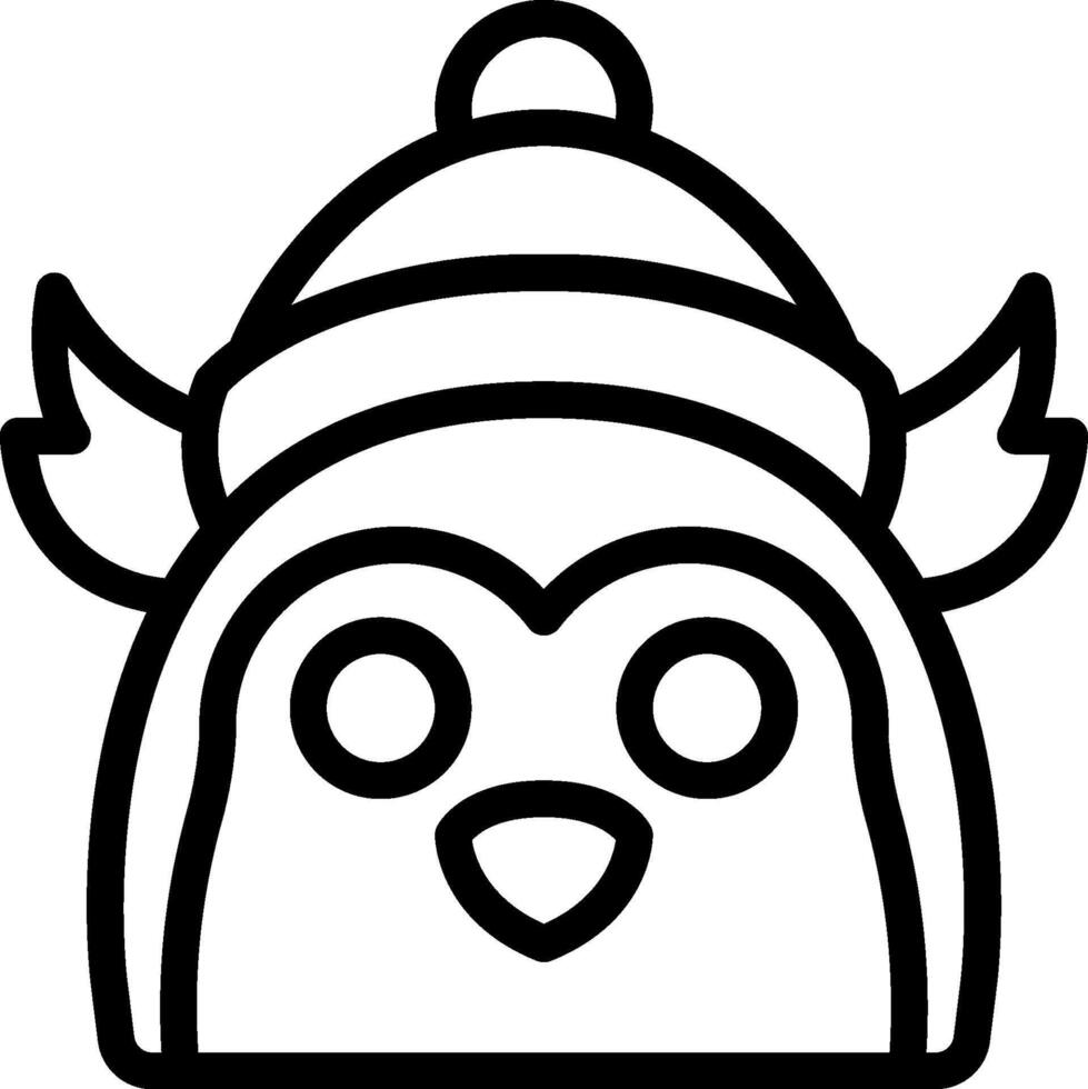 A penguin wearing a hat and hat vector