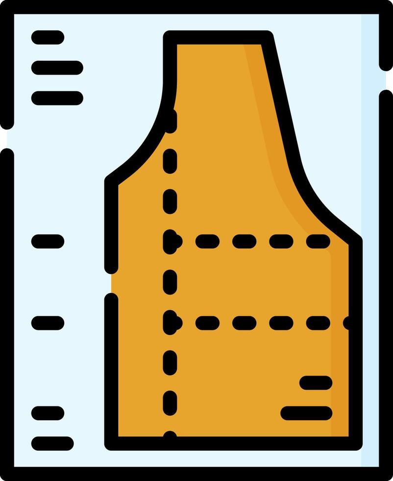 A yellow vest with a ruler on it vector