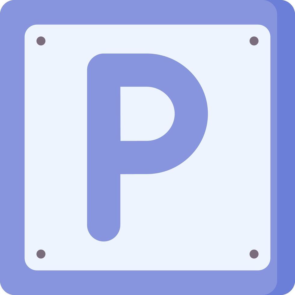 Parking sign icon vector