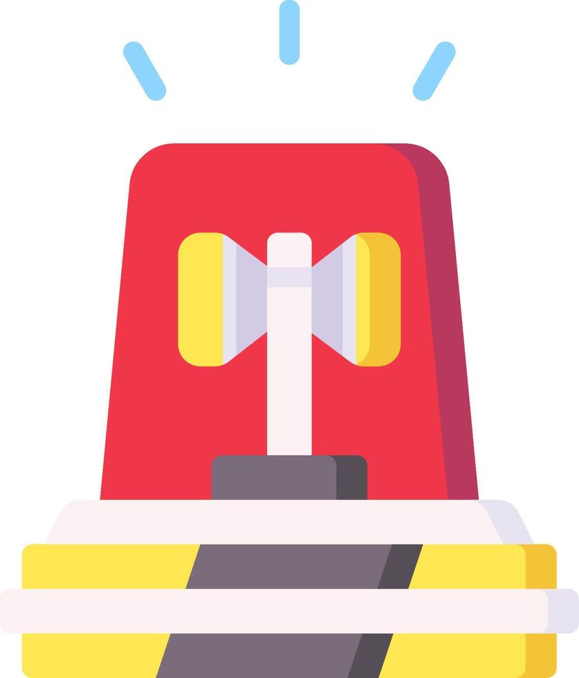 A red and yellow traffic light with a yellow arrow vector