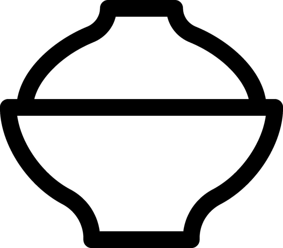 A black and white image of a bowl vector