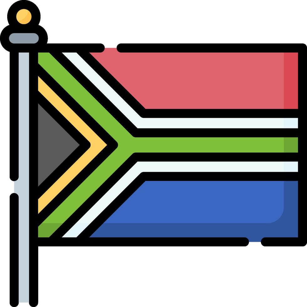 South africa flag icon vector