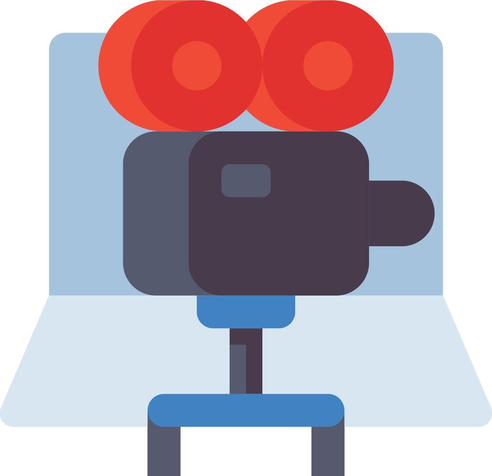 A camera on top of a table vector