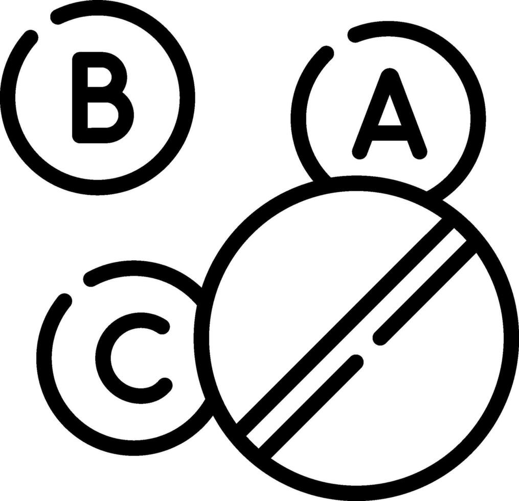 A black and white image of a pill and a b and c vector
