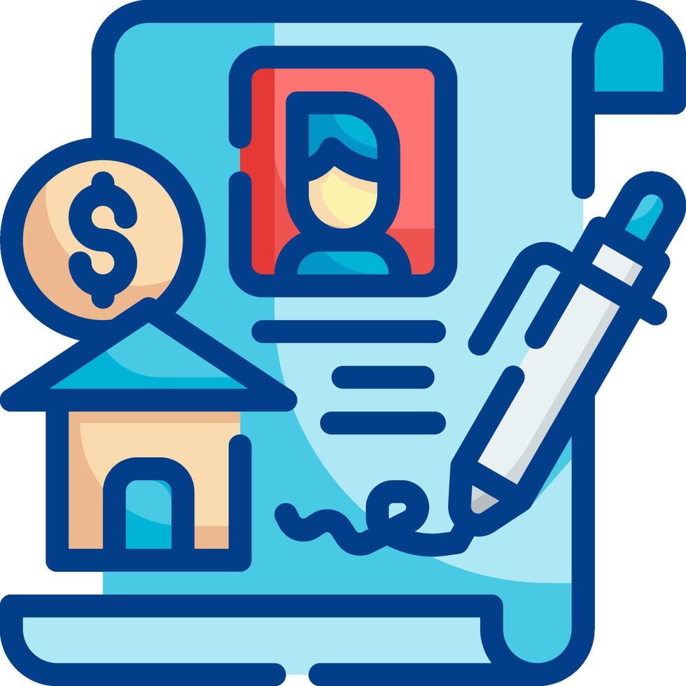 Home loan application icon vector