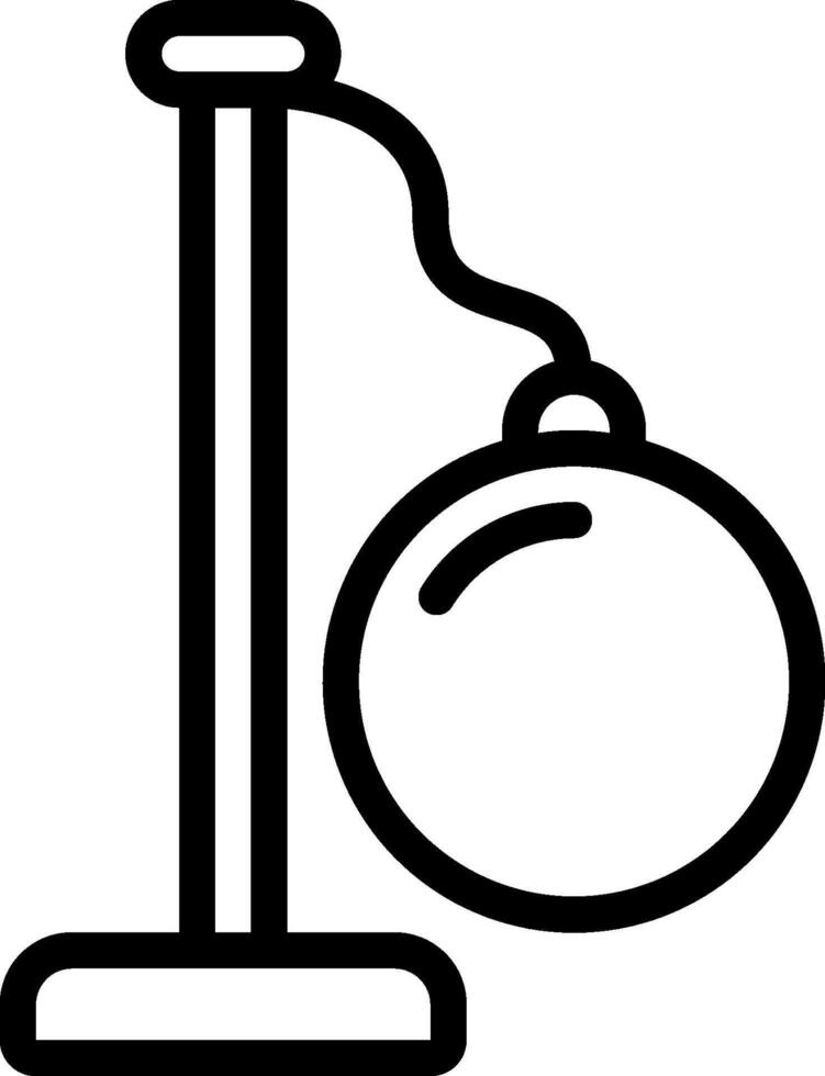 A black and white illustration of a ball on a stand vector