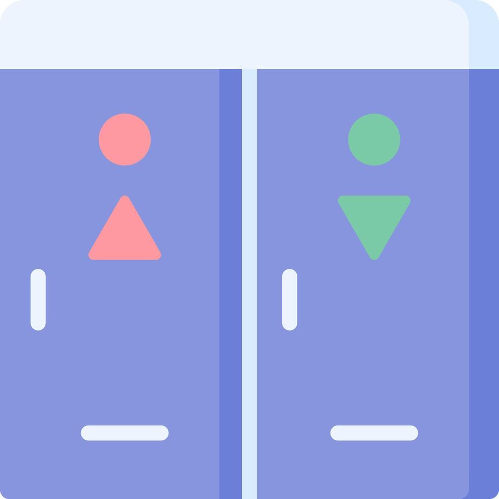 Two doors with a man and woman standing in front of them vector
