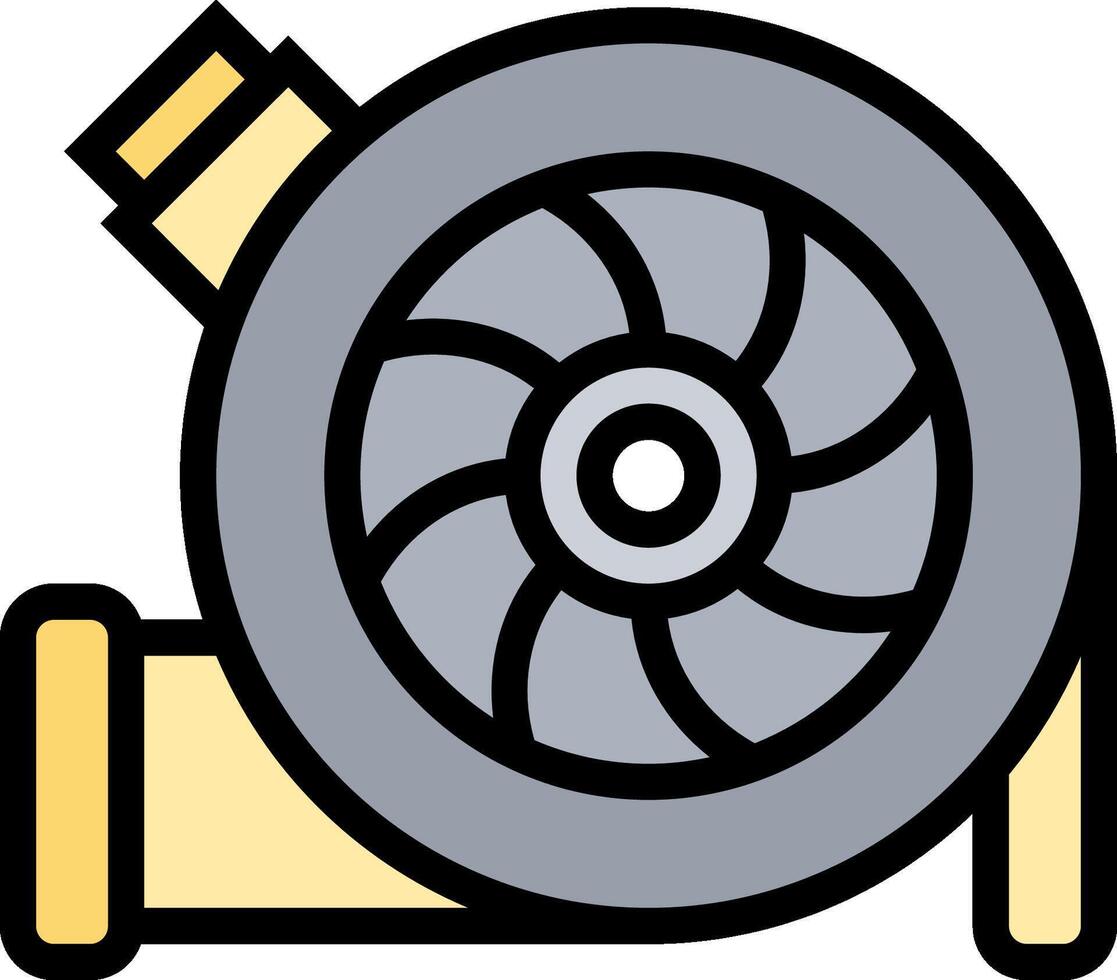 A cartoon engine with a fan on top vector