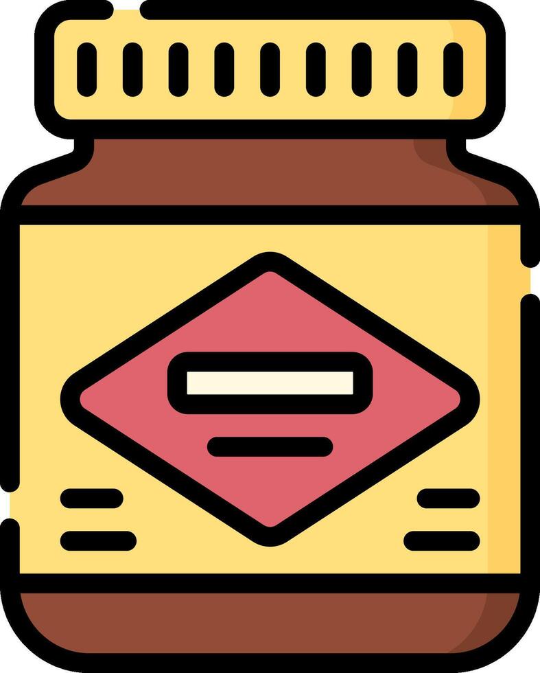 A jar of peanut butter on a white background vector