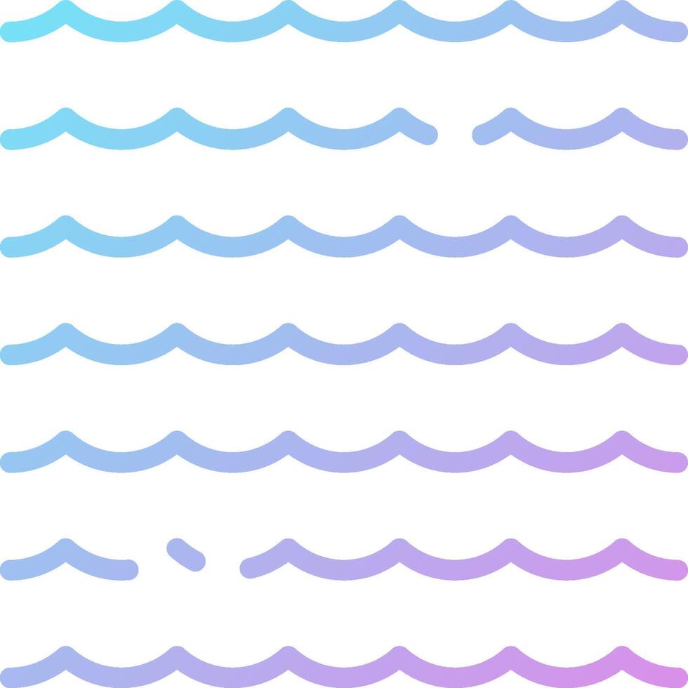 A set of waves with different colors vector