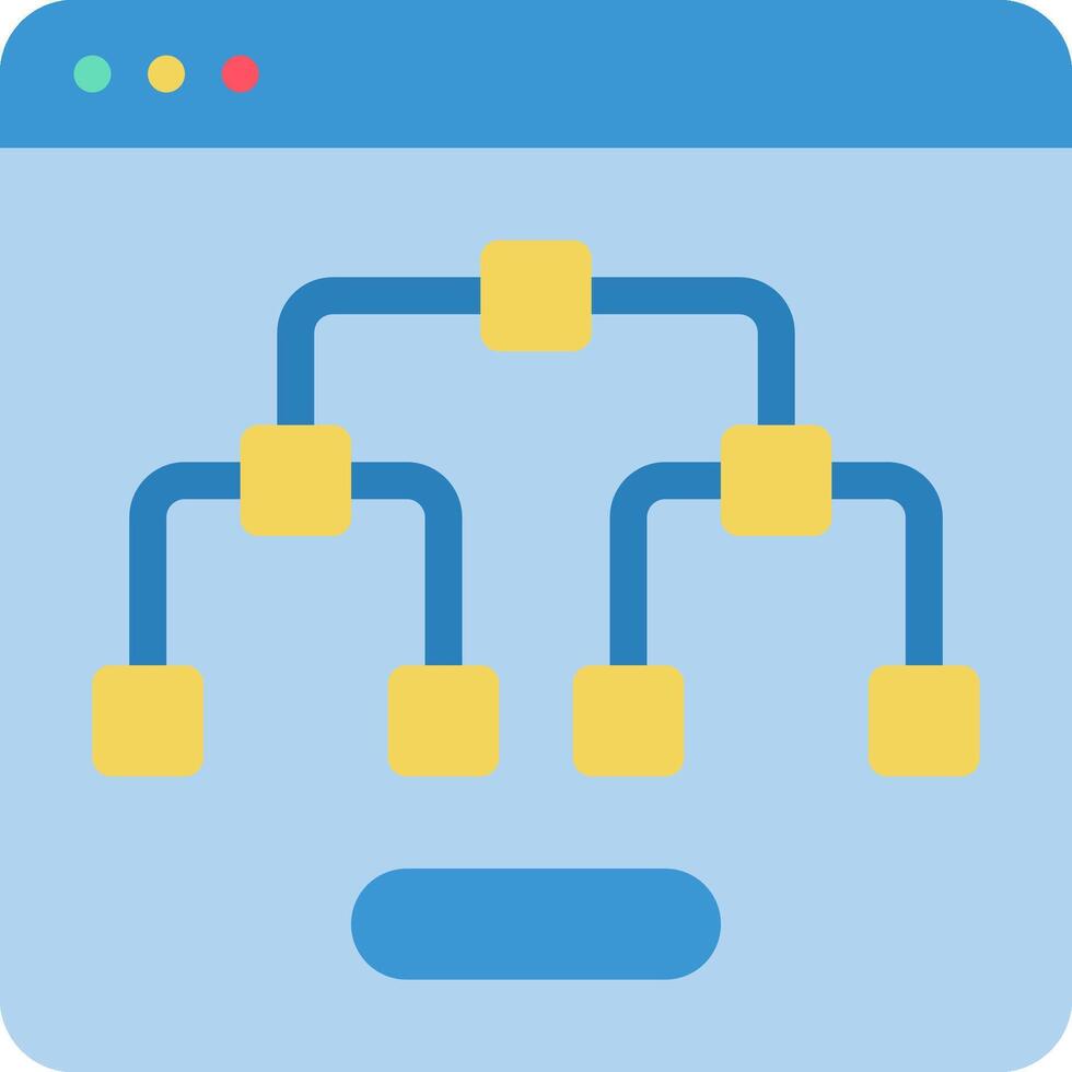 A blue and yellow icon with a yellow and blue box vector
