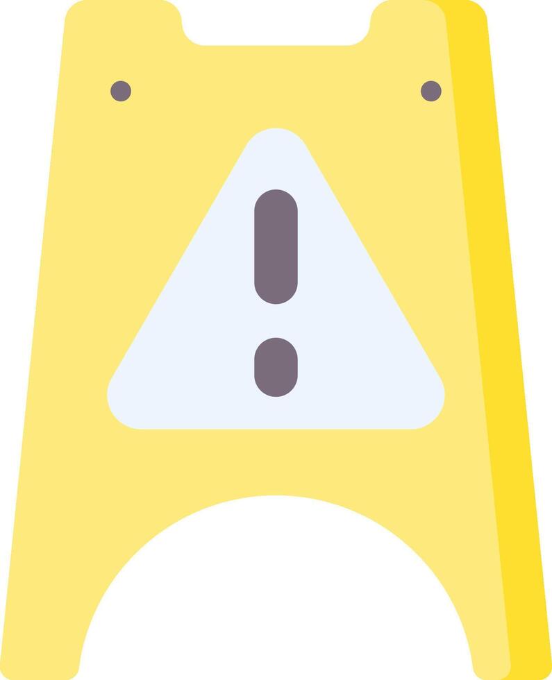 A yellow caution sign with a warning symbol vector