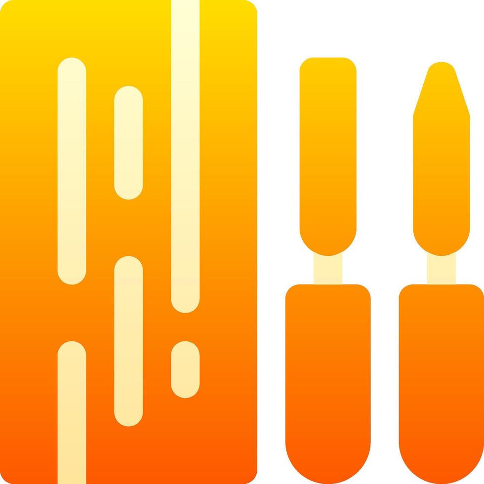A yellow and orange box with two toothbrushes vector