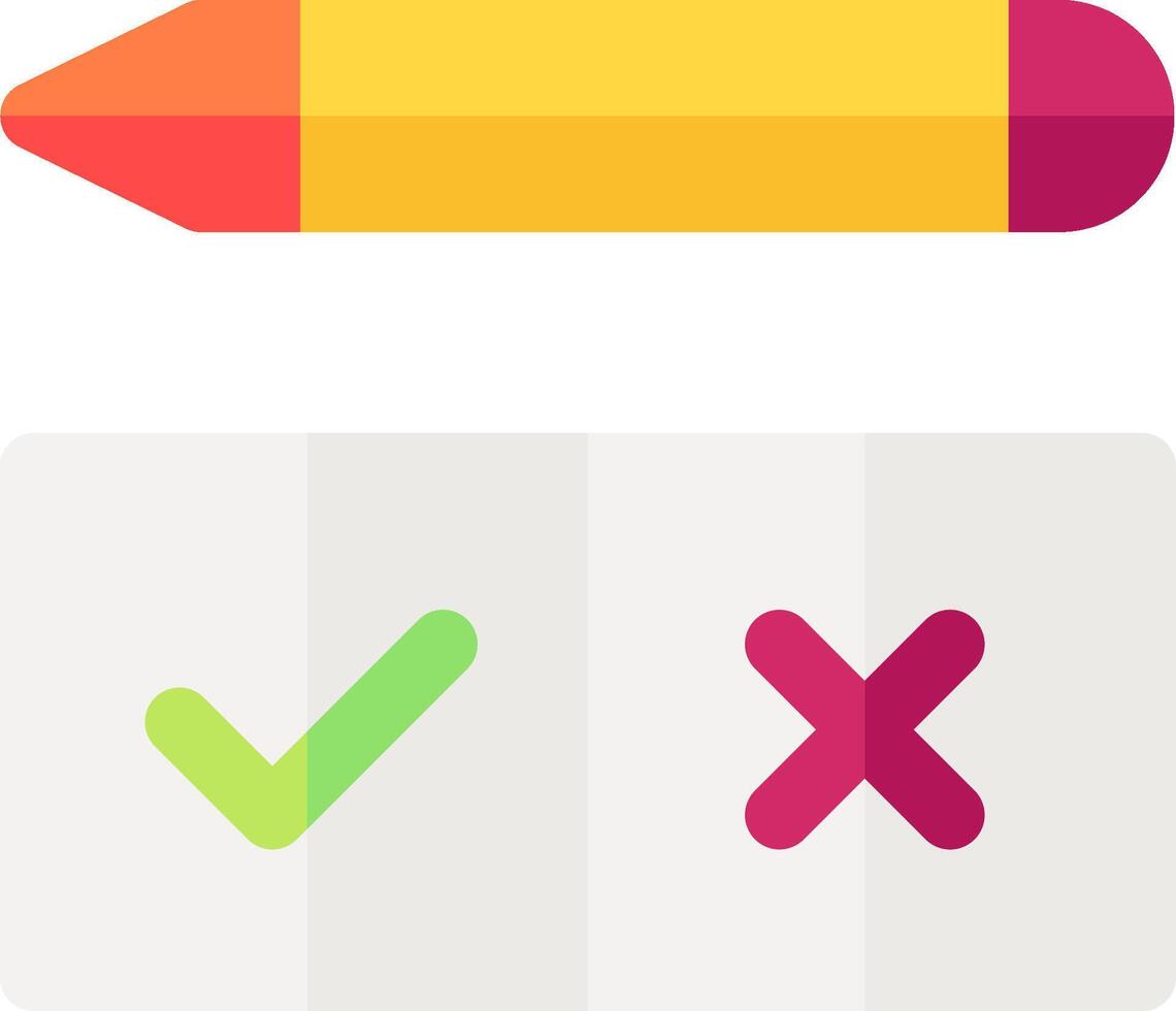 A pencil and check mark icon on a white background vector
