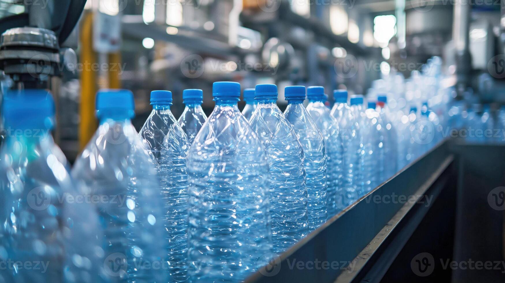 Plastic Bottles on a Factory photo