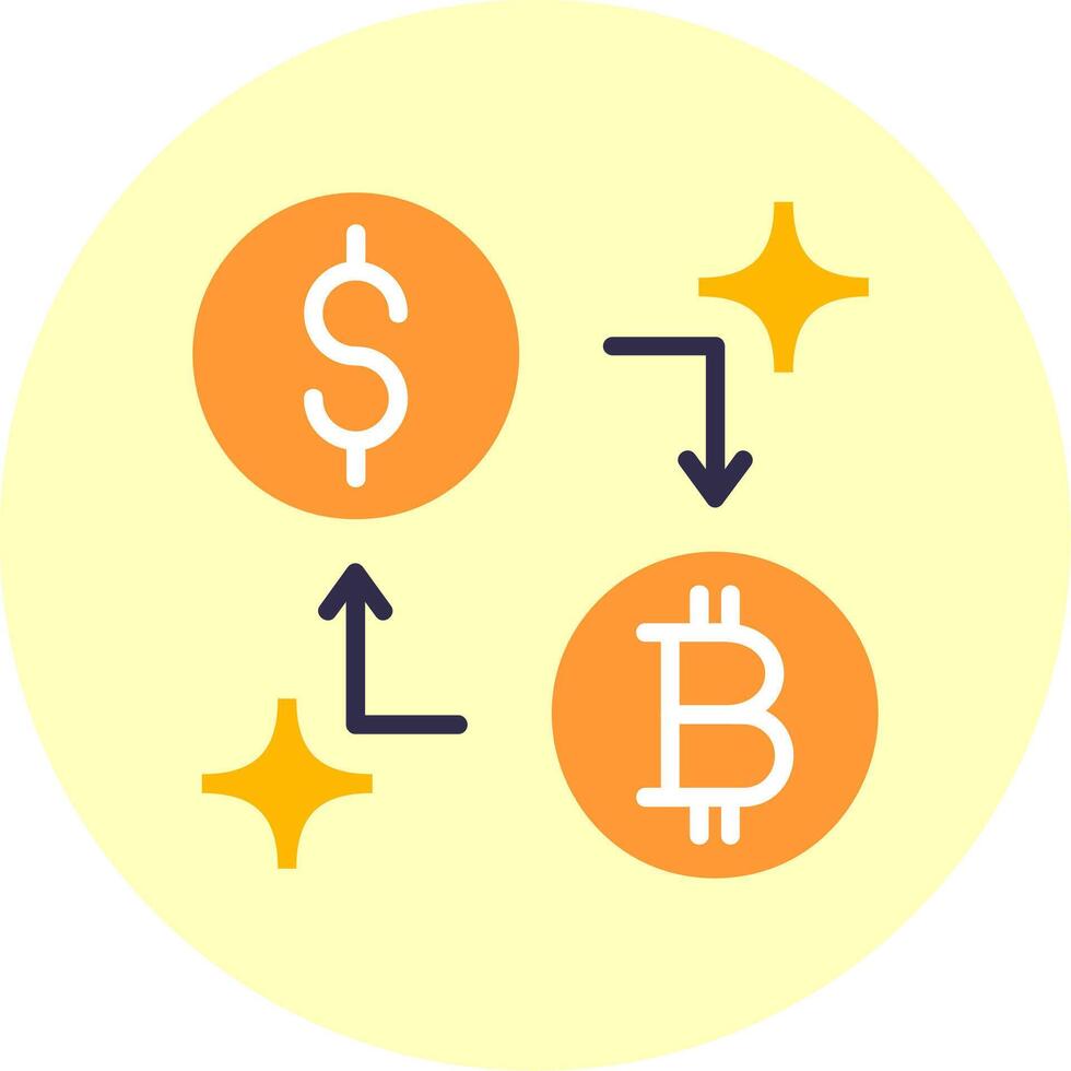 Currency Exchange Flat Multi Color Icon vector