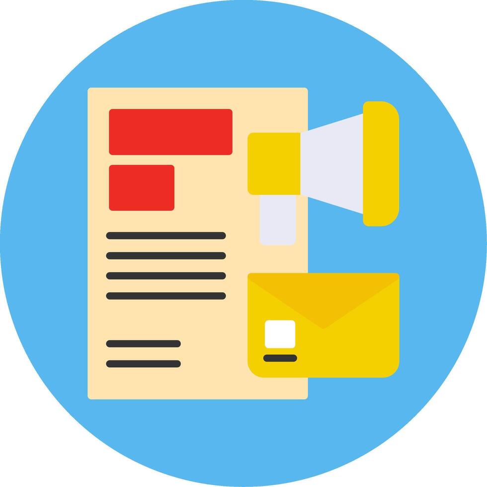 Email Direct Marketing Flat Multi Color Icon vector