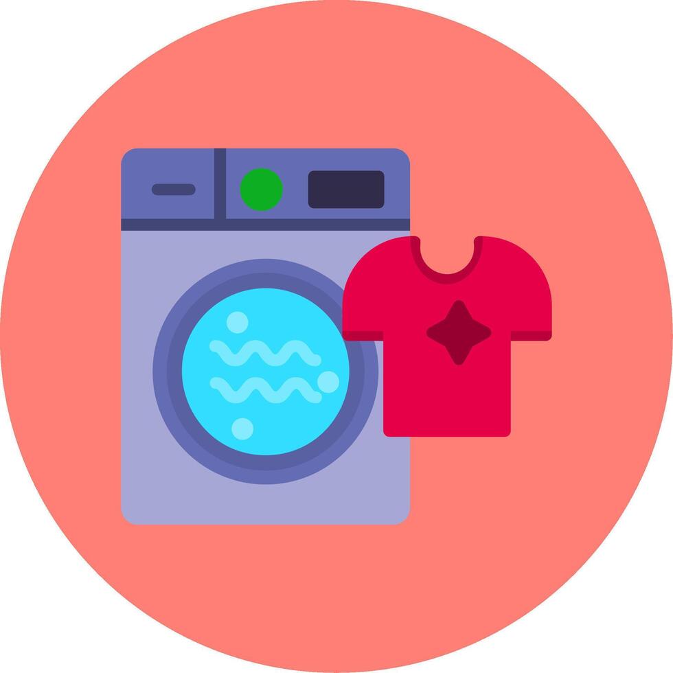 Laundry Flat Multi Color Icon vector