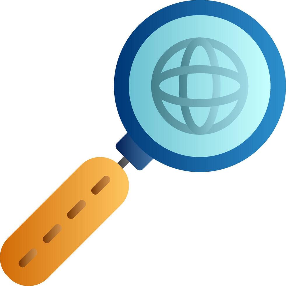 Internet Research Flat Gradient Icon vector
