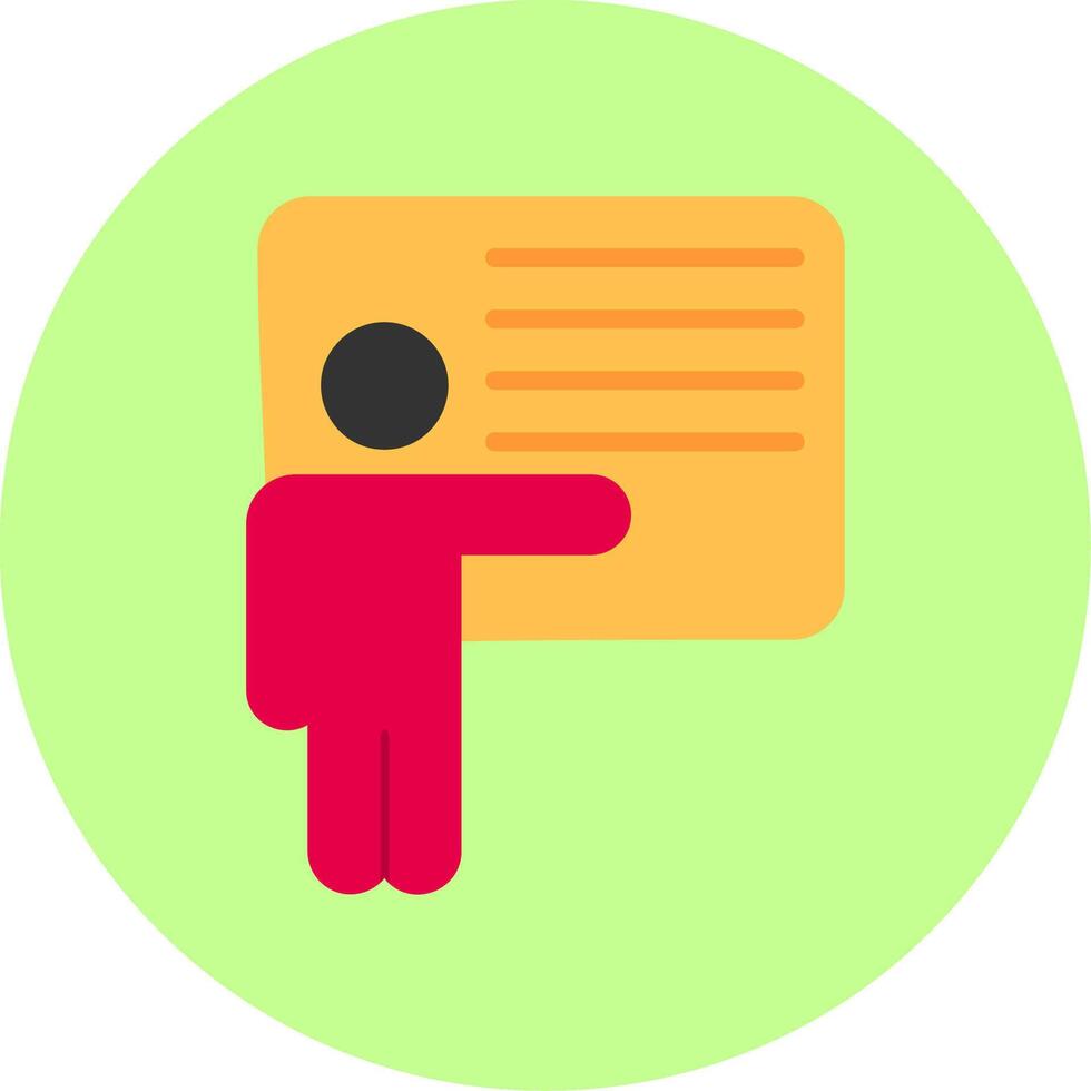 Coaching Flat Multi Color Icon vector