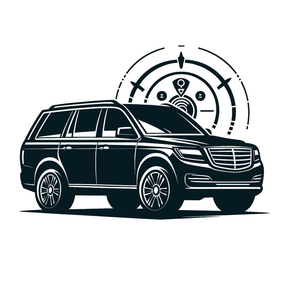 Mercedes benz suv illustration vector