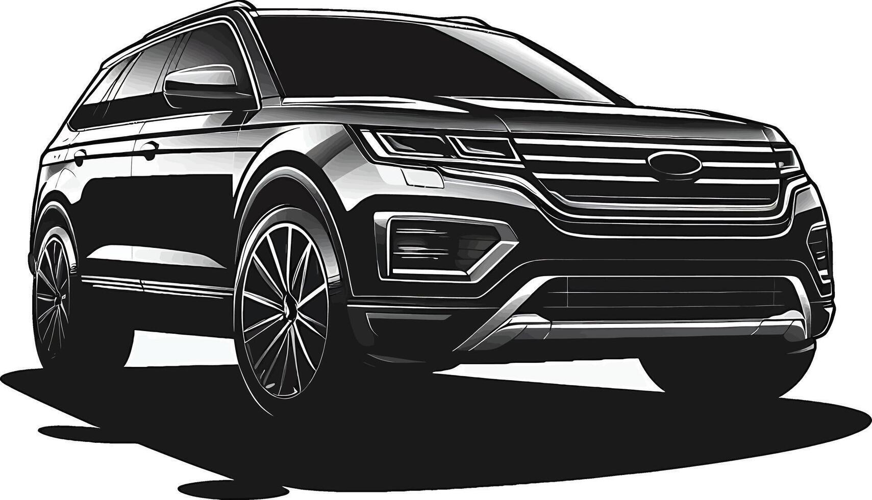 Ford explorer suv illustration vector