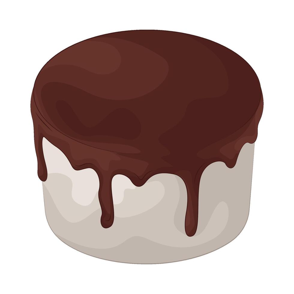 Illustration of chocolate cake vector