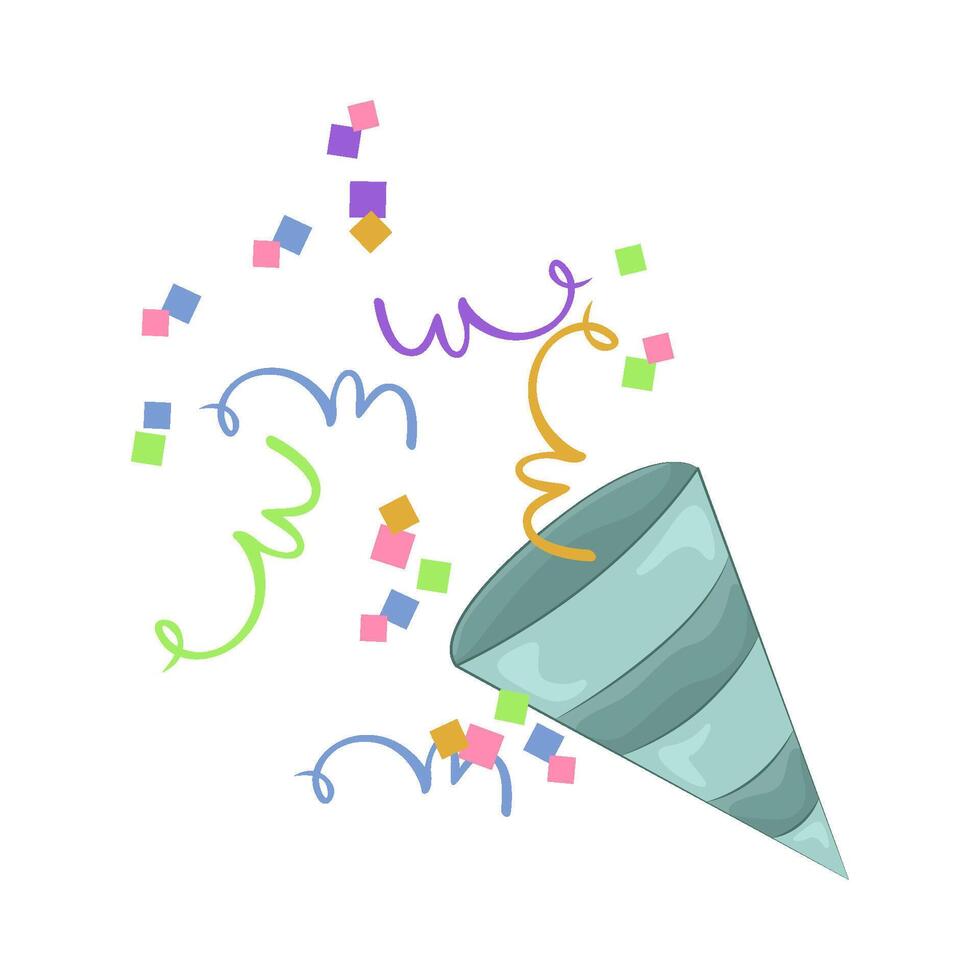Illustration of party popper vector