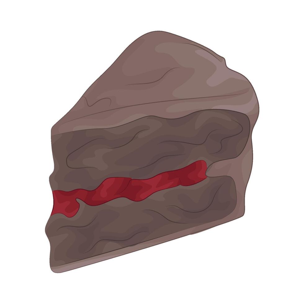 Illustration of cake slice vector