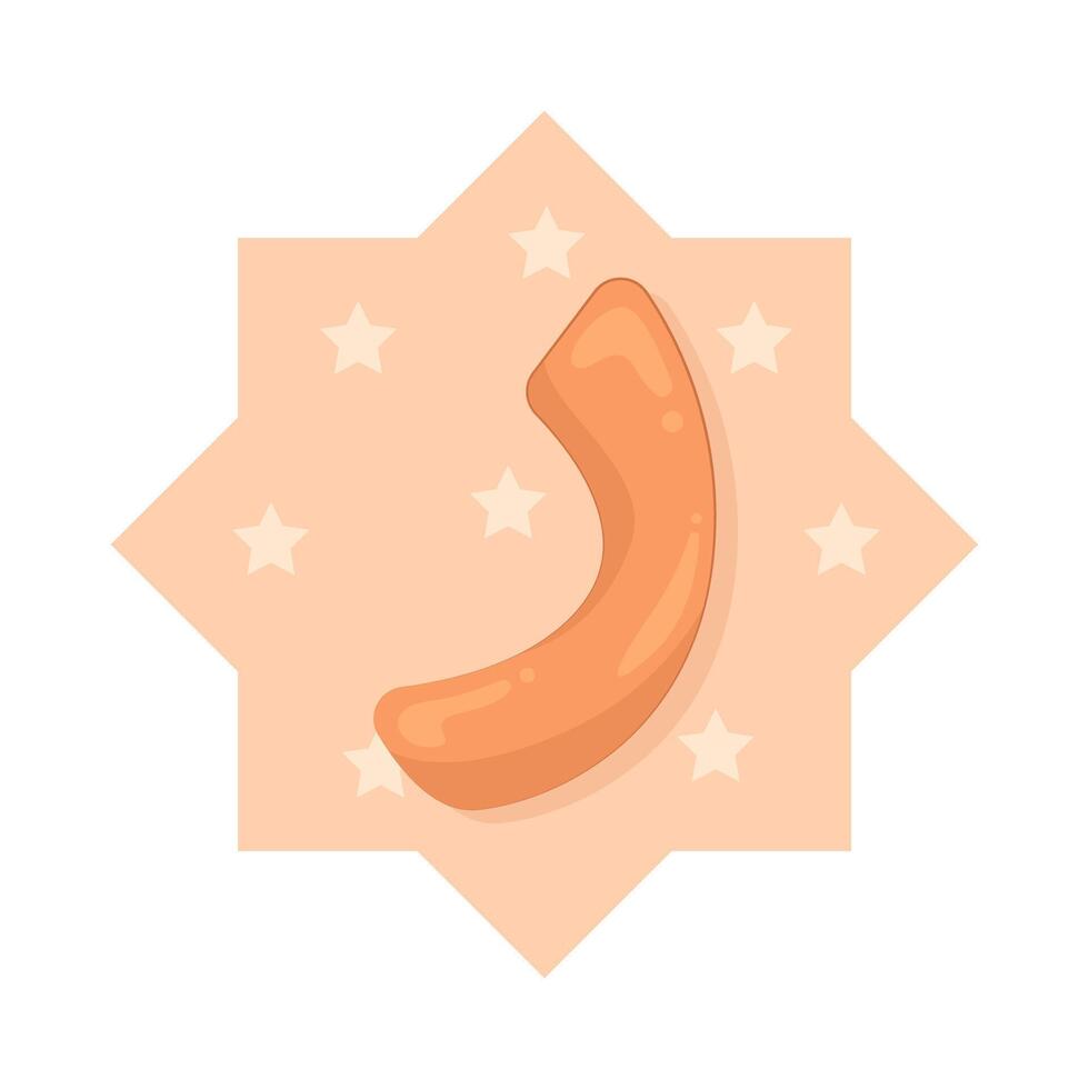 Illustration of Arabic letter raa vector