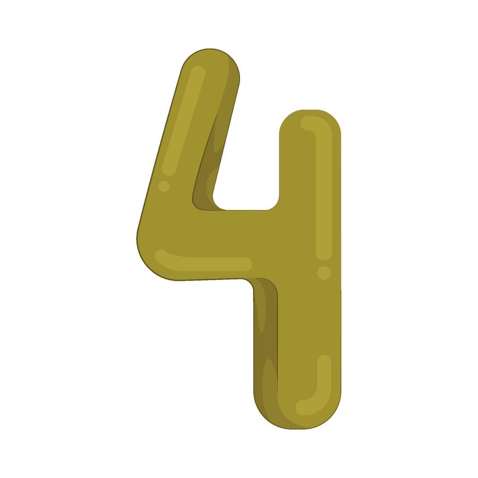 number four illustration vector