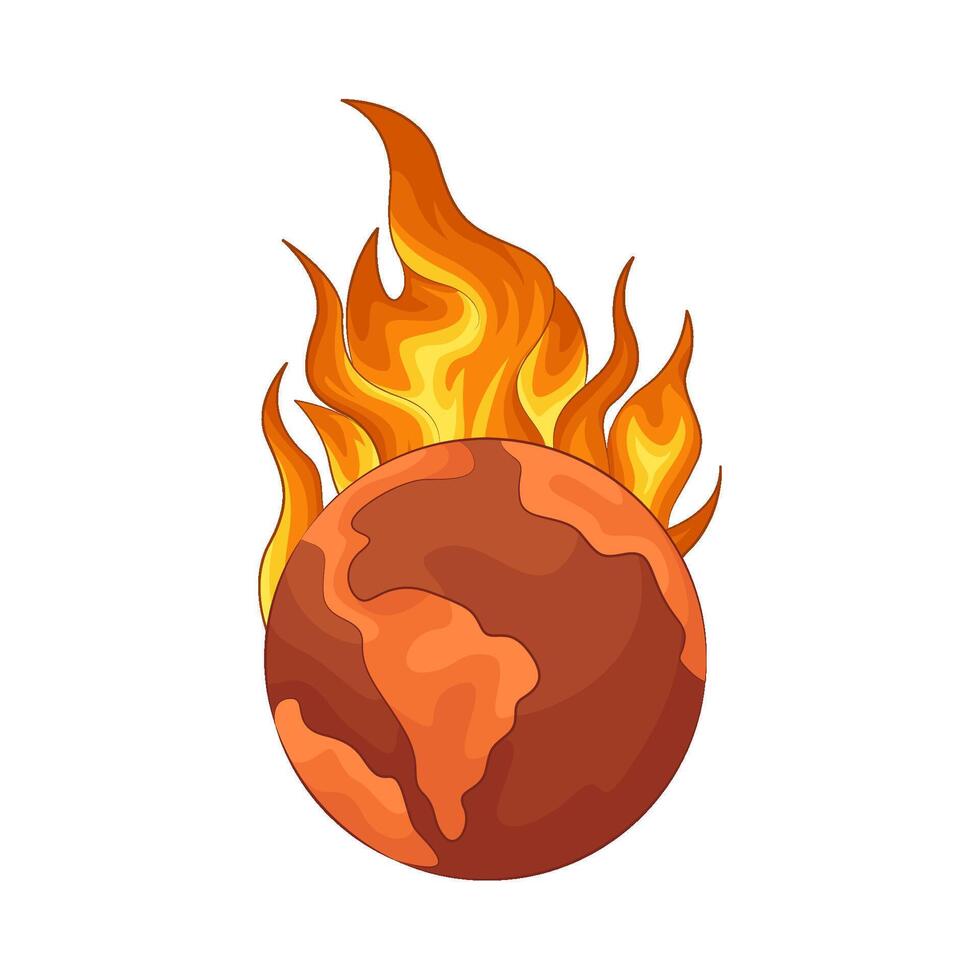 Illustration of global warming vector