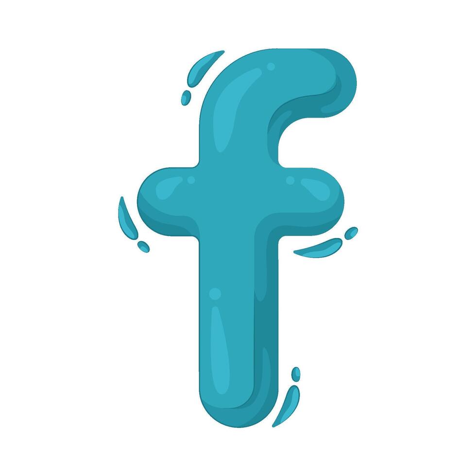 Illustration of letter f vector
