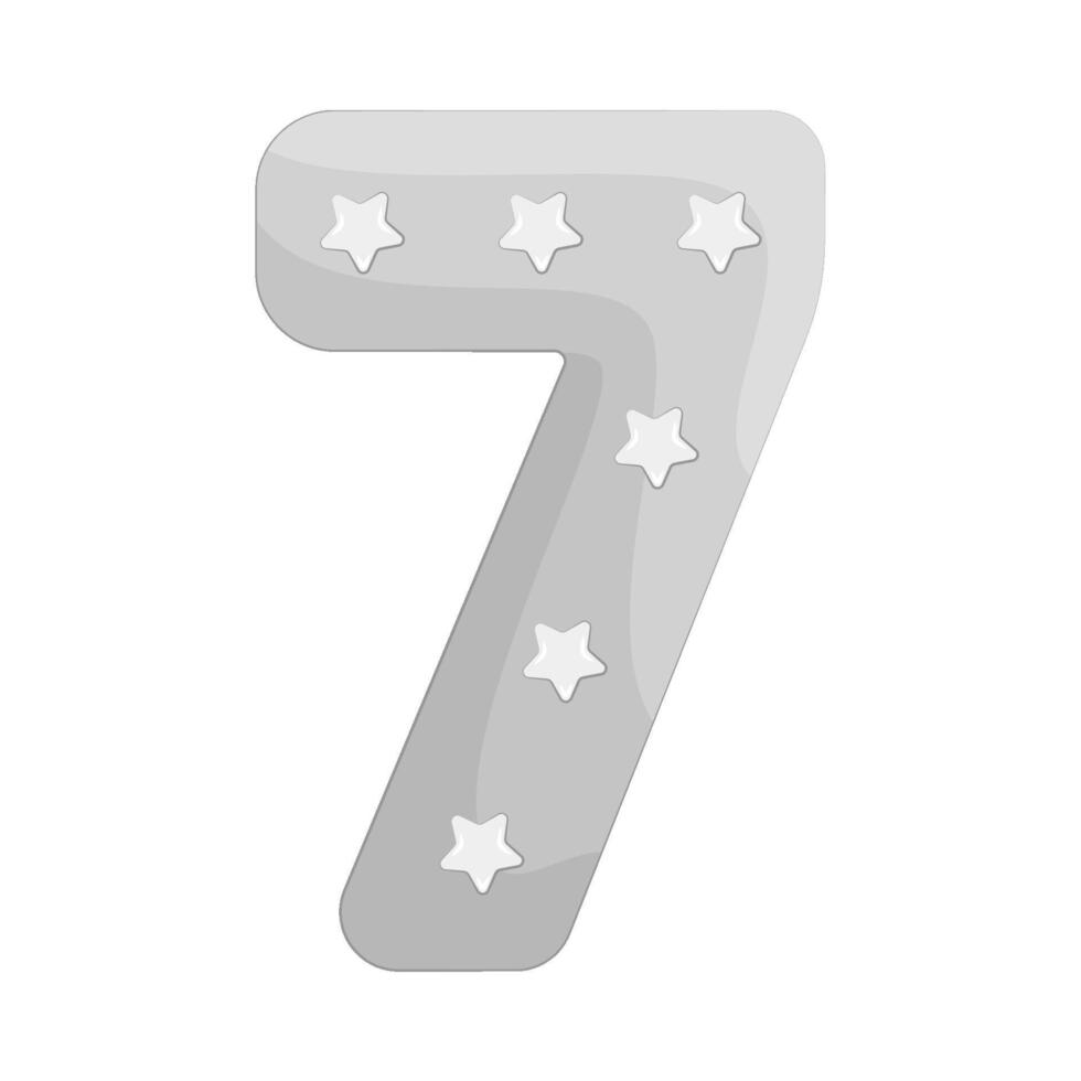 number 7 illustration vector