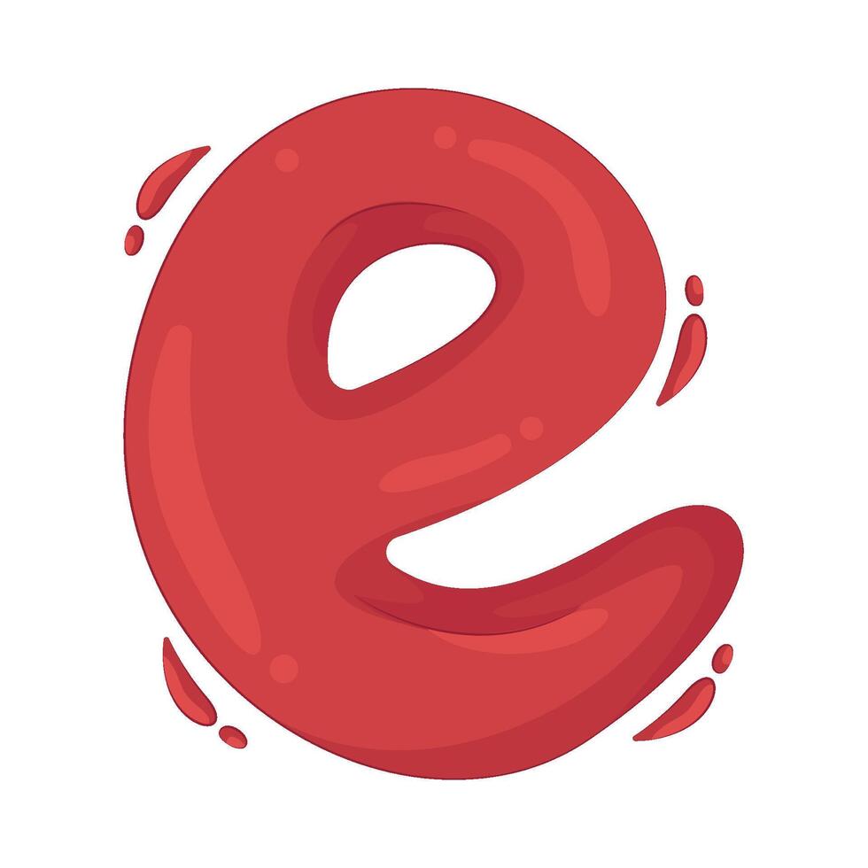 Illustration of letter e vector