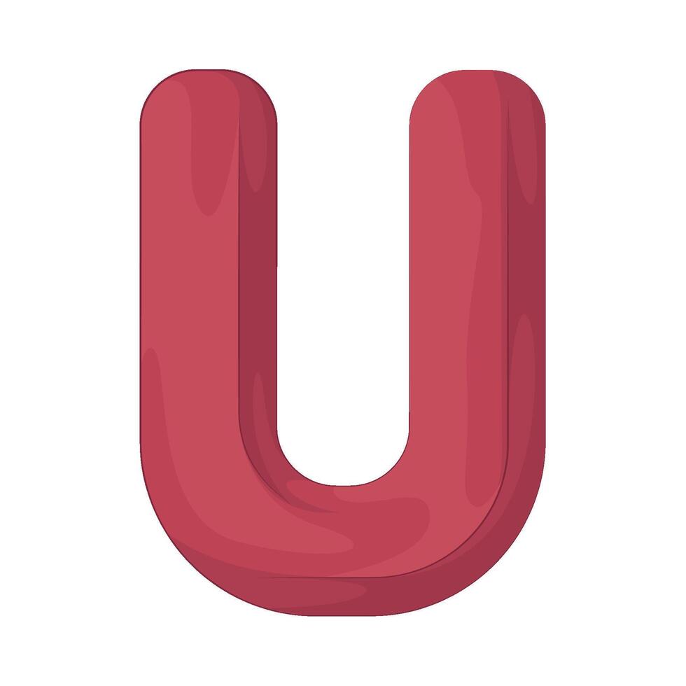 letter U illustration vector