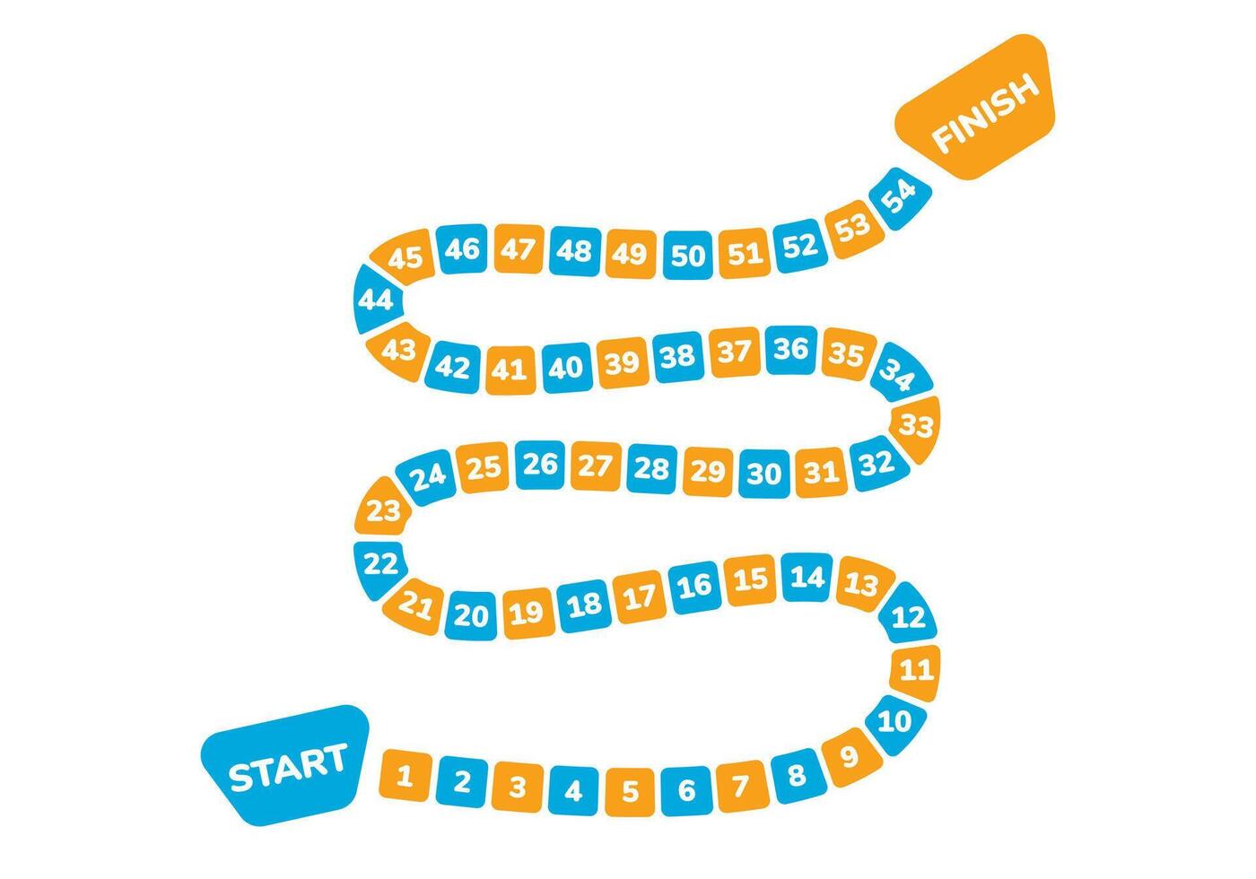 Happy platform game for children with numbers. vector