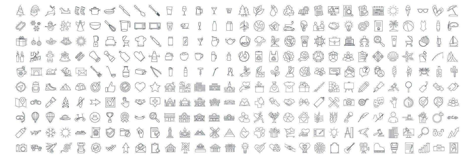 mega pack icon set symbol template for graphic and web design collection logo illustration vector