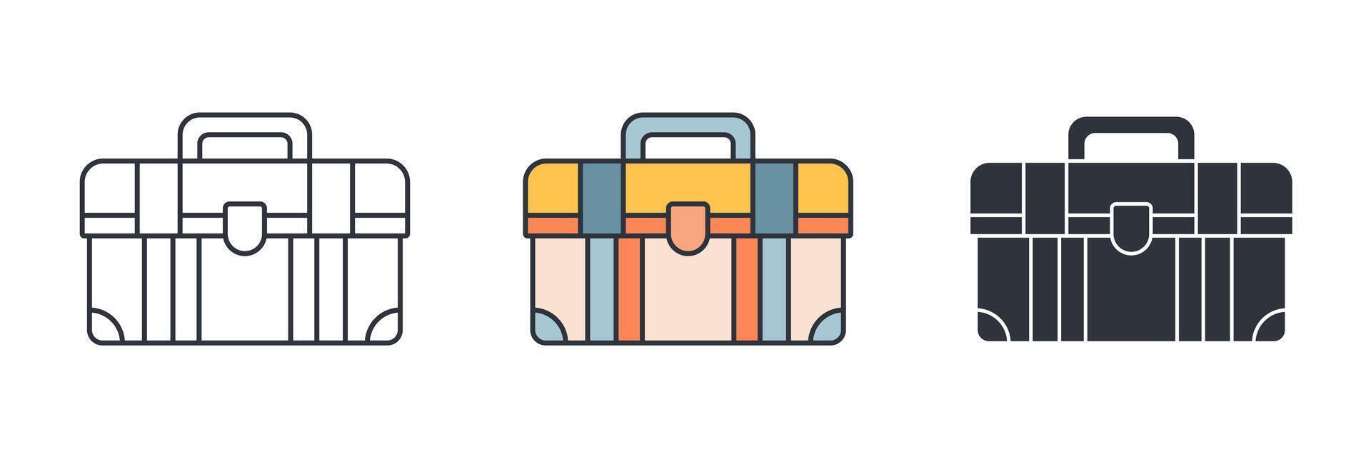 Toolbox icon symbol illustration isolated on white background vector