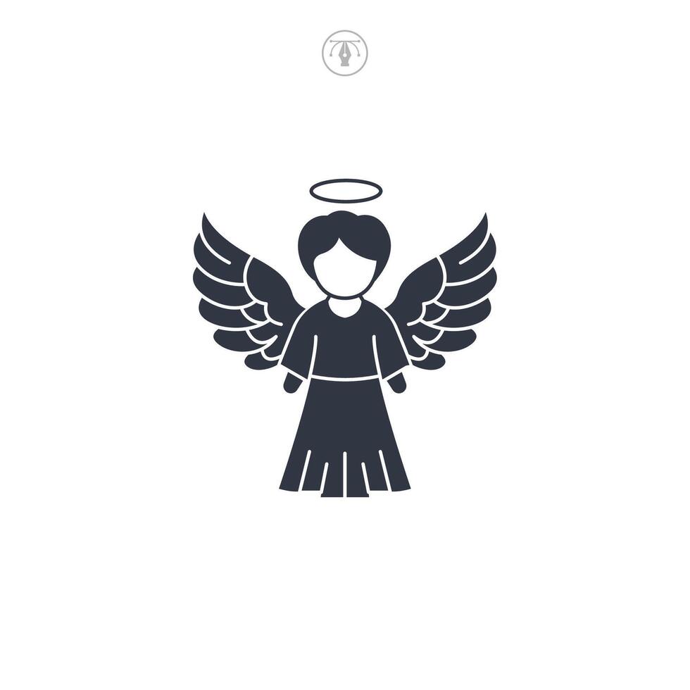 Angel icon symbol illustration isolated on white background vector