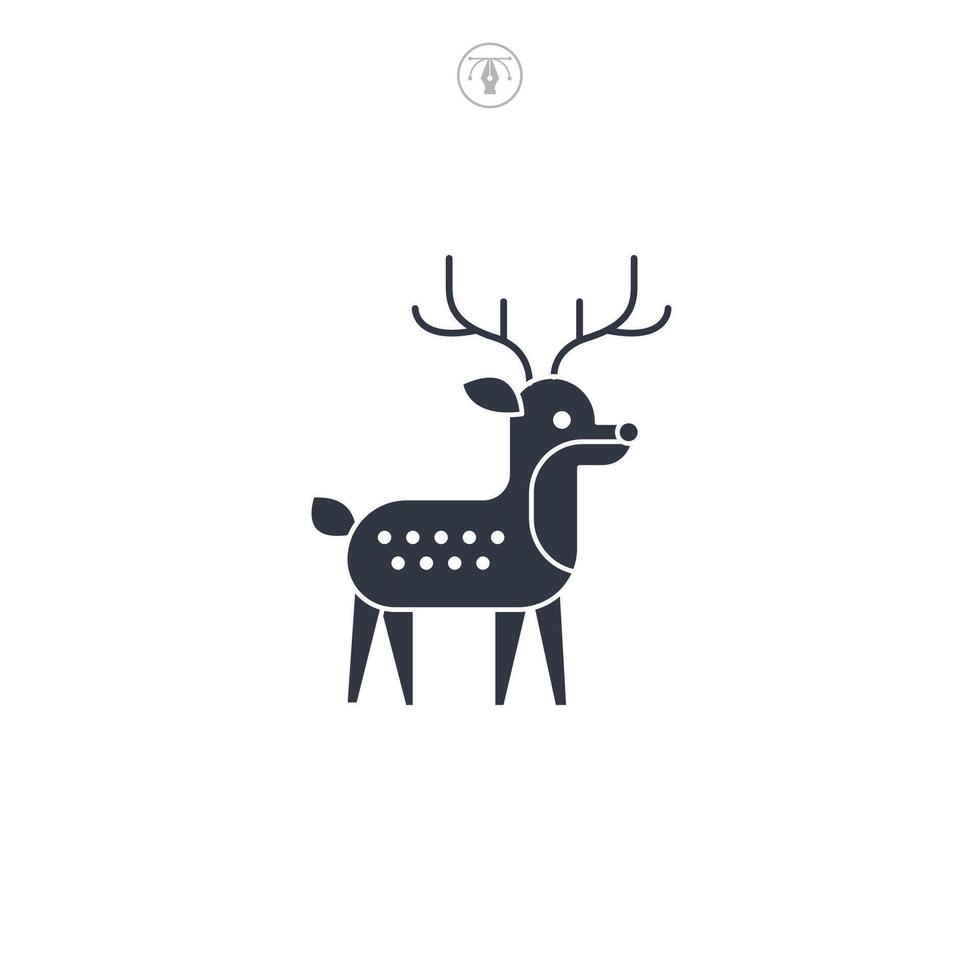 Reindeer icon symbol illustration isolated on white background vector