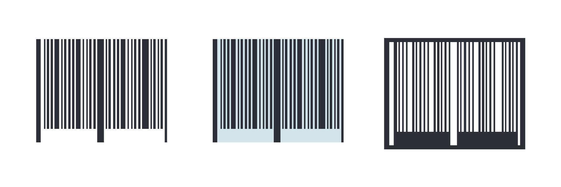 Barcode icon symbol illustration isolated on white background vector