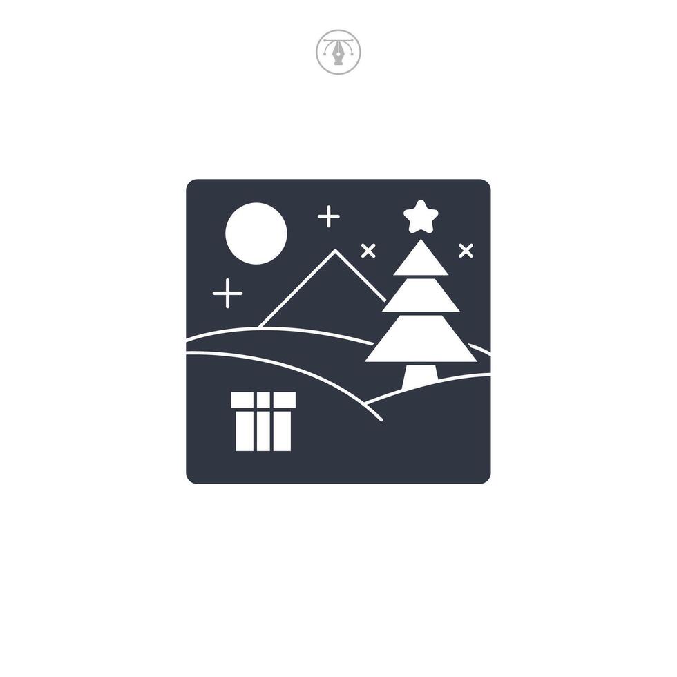 Christmas card icon symbol illustration isolated on white background vector