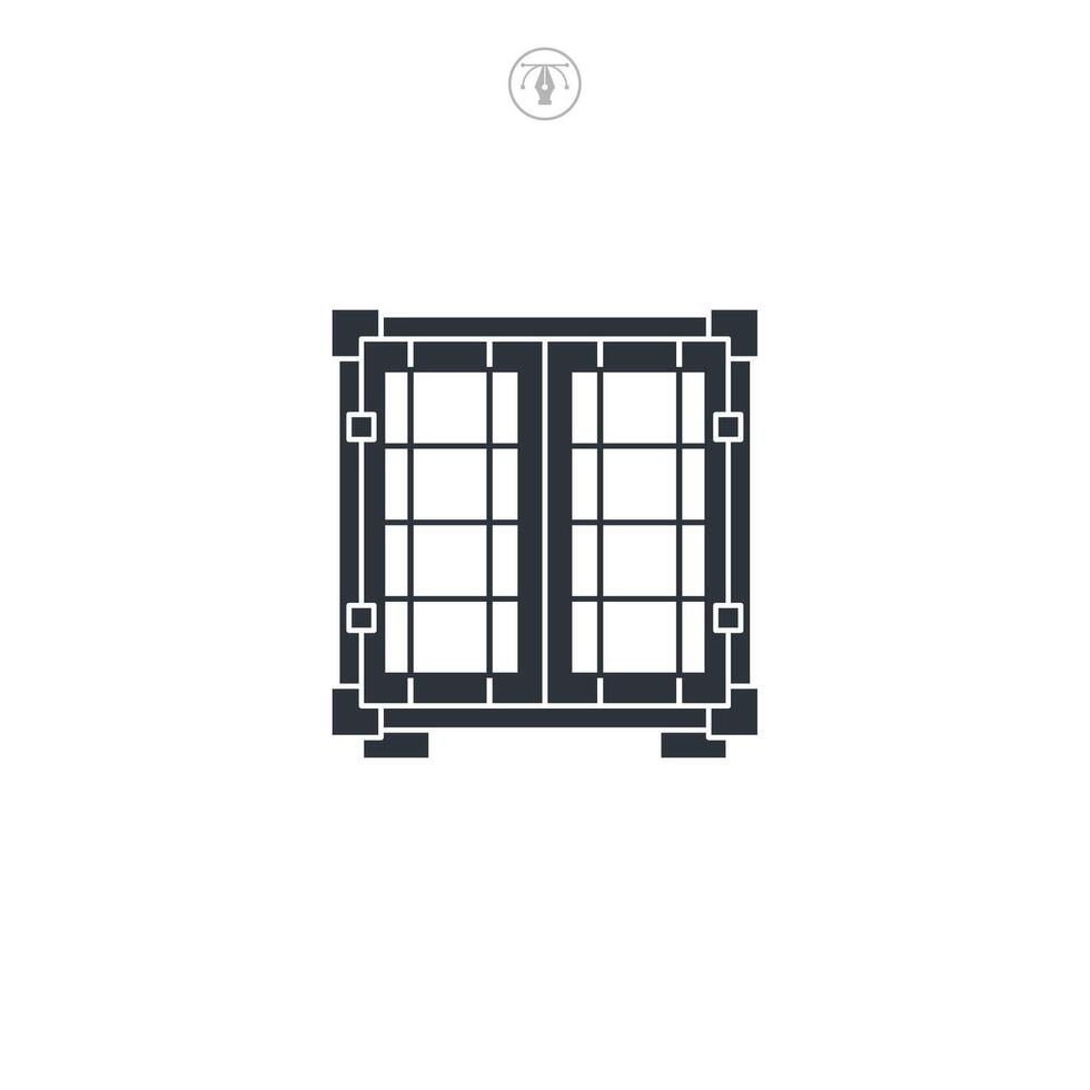 Container icon symbol illustration isolated on white background vector