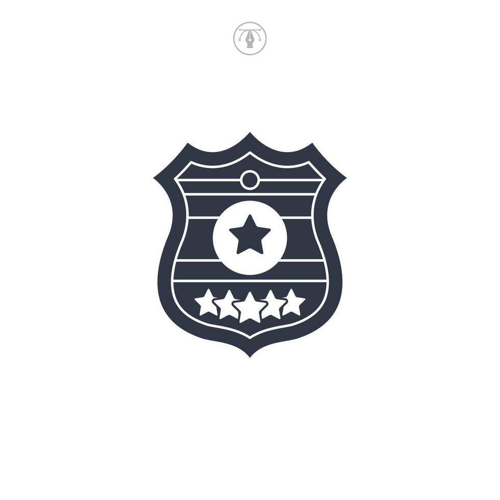 Police Badge icon symbol illustration isolated on white background vector